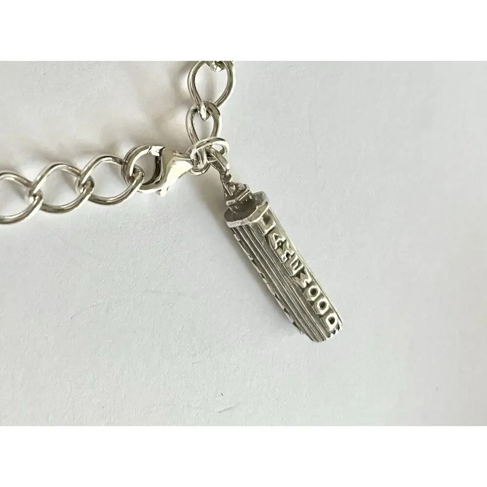 1960s 925 Sterling St. Thomas Aquinas Catholic School Dallas TX 4-Charm Bracelet - Picture 5 of 12